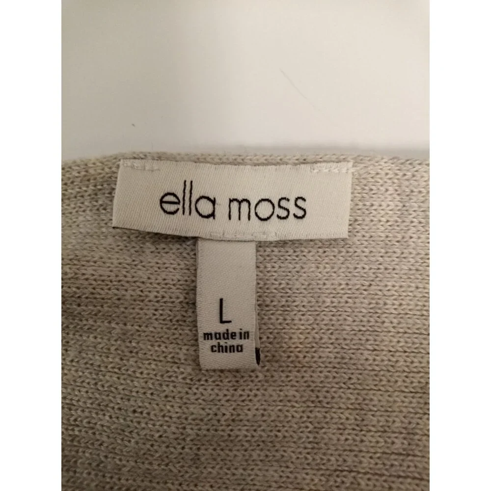 Ella Moss Women's Beige V-Neck Sweater Size Large - Picture 5 of 5